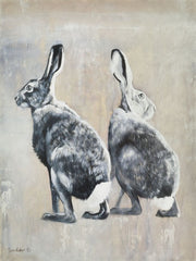 RED109 - Two Gray Hares - 12x16
