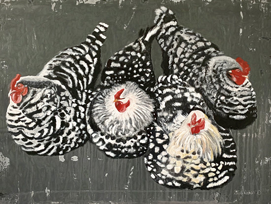 Suzi Redman RED126 - RED126 - Four Hens - 16x12 Hens, Birds, Farm Life from Penny Lane