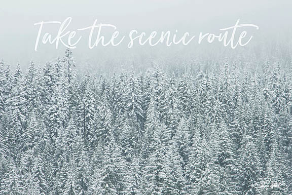 Susan Ball SB556 - Take the Scenic Route - Snow, Trees, Pine, Signs from Penny Lane Publishing