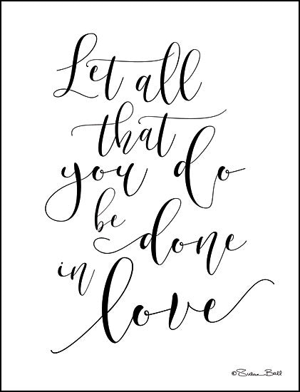 Susan Ball SB613 - Done in Love Done in Love, Calligraphy, Signs, Love from Penny Lane