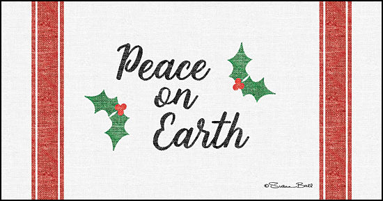 Susan Ball SB627 - Peace on Earth Grain Sack Peace on Earth, Holidays, Grain Sack,  Holly Berries from Penny Lane