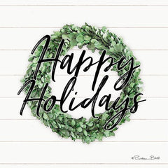 SB639 - Happy Holidays Boxwood Wreath - 12x12