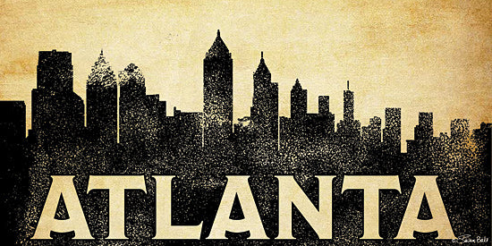 Susan Ball SB693 - SB693 - Atlanta Skyline - 18x9 Atlanta, Skyline, City, Buildings, Urban, Black and Gold from Penny Lane