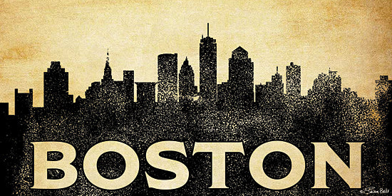 Susan Ball SB694 - SB694 - Boston Skyline - 18x9 Boston, Skyline, City, Buildings, Urban, Black and Gold from Penny Lane