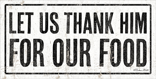 Susan Ball SB710 - SB710 - Let Us Thank Him For Our Food - 18x9 Food, Thank God, Thankful, Religious, Kitchen, Prayer from Penny Lane