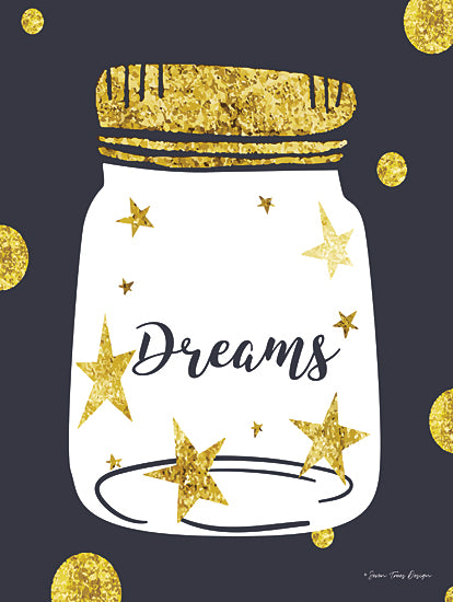Seven Trees Design ST123 - Dreams - Jar, Stars, Black, White, Gold from Penny Lane Publishing