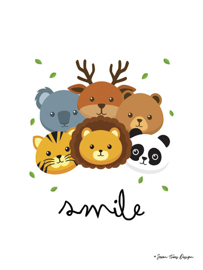 Seven Trees Design ST151 - Furry Smile Friends - Smile, Lion, Panda, Tiger, Koloa Bear, Teddy Bear from Penny Lane Publishing