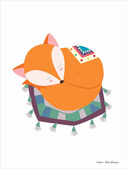 Seven Trees Design ST154 - Sleeping Fox - Fox, Sleeping, Rug, Baby from Penny Lane Publishing