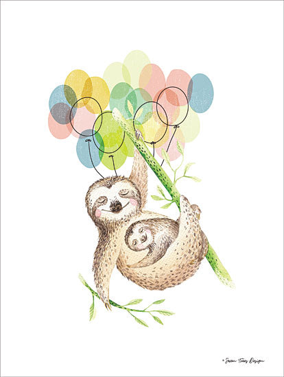 Seven Trees Design ST417 - Sloth Birthday I Sloth, Birthday, Balloons, Baby, Mother, Love from Penny Lane
